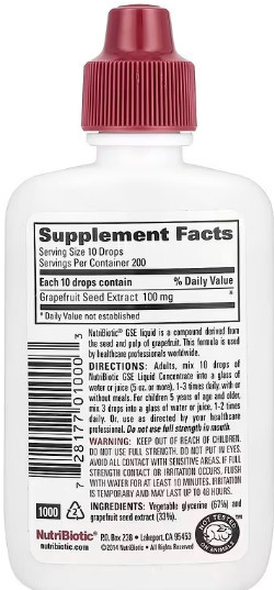 Экстракт семян грейпфрута NutriBiotic GSE Liquid Concentrate 59 ml Киев - изображение 2