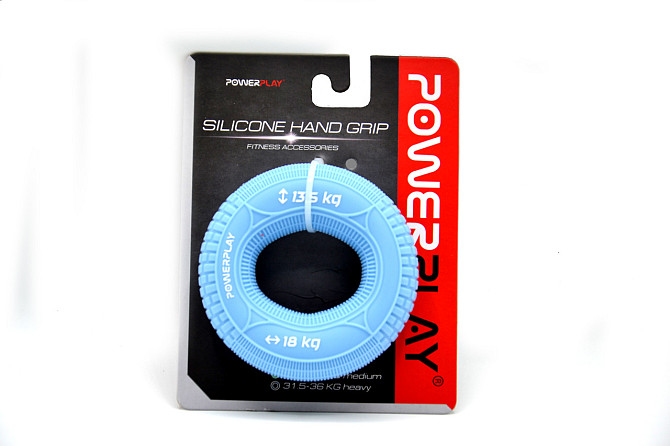 Еспандер кистьовий силіконовий PowerPlay PP-4330 Hand Grip Loops Light 13.5-18 кг. Блакитний Каменское - изображение 9