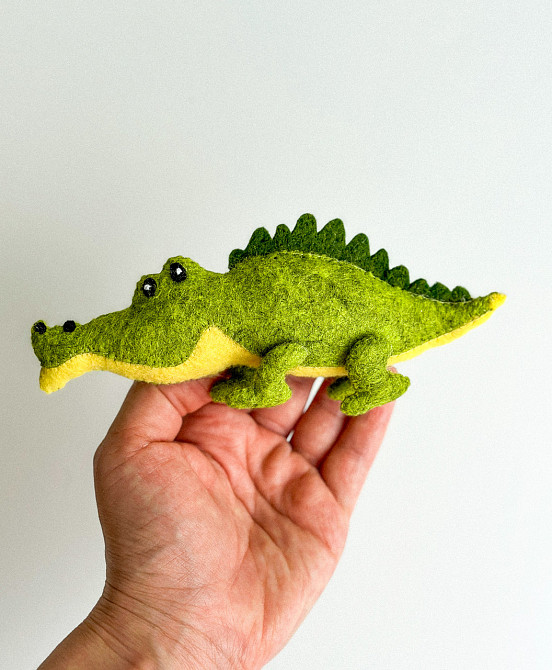 Мягкая фетровая игрушка крокодил ручной работы – безопасная развивающая игрушка Киев - изображение 9