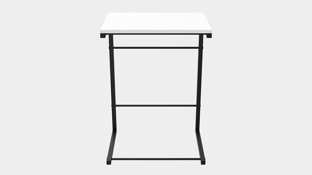 Столик приставной Терри Ferrum-decor 650x440x330 Черный металл ДСП Белое 16 мм (FRD-104648) Львов - изображение 2