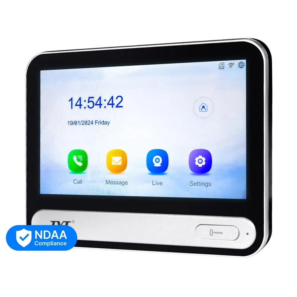 IP-відеодомофон з WiFi 7" TVT TD-E2137-PE/TP/WF Black (82-00404) Київ - фото 1