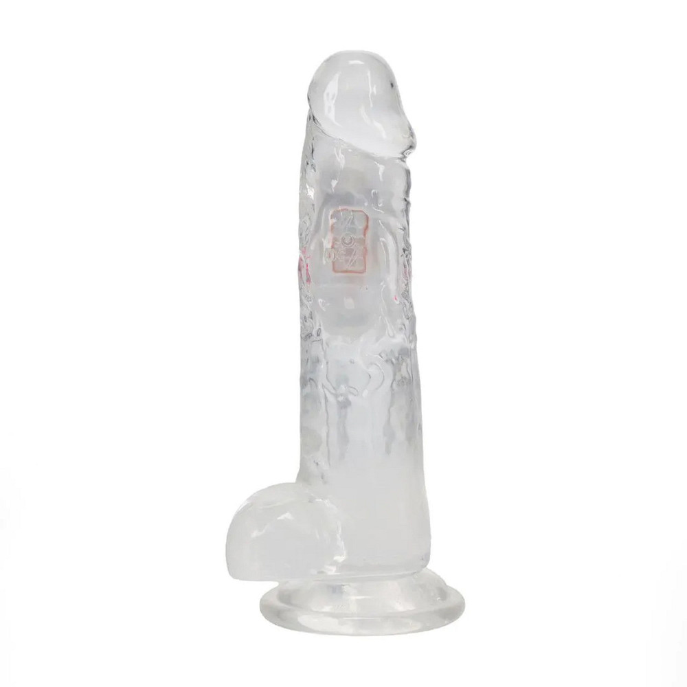 Фаллоимитатор с вибро LED Vibrating Straight Cock with Balls - 20 cm - Transparent Sex Aura Киев - изображение 2