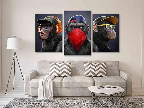 Модульная картина в гостиную / спальню Мавпи Art-612_3 Киев