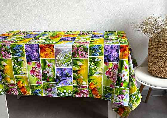 Ecotton Скатертина Ecotton 150х200 см бавовняна з рогожки Весняні квіти (11550\1) Коломия