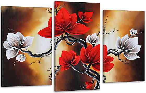 Модульная картина Абстракция Цветы Art-156_3 Киев