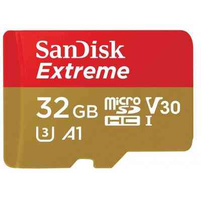 Карта памяти SanDisk 32GB microSDHC V30 A1 UHS-I U3 4K Extreme (SDSQXAF-032G-GN6MA) Винница