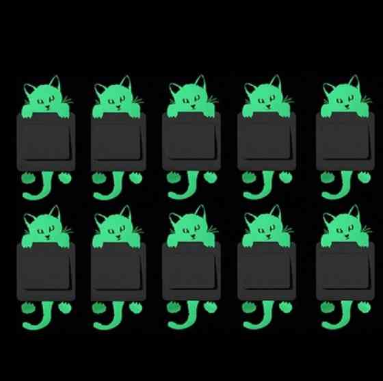 Кіт світиться в темряві 8*8см Київ