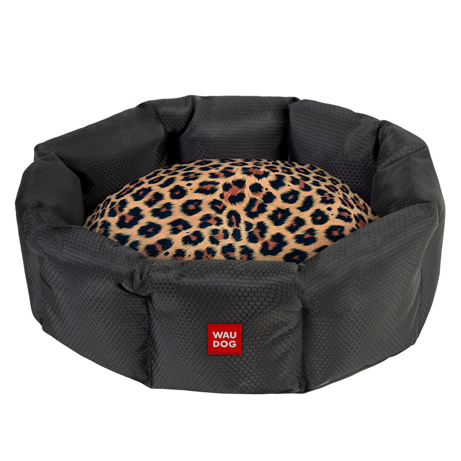 Лежанка для собак WAUDOG Relax, малюнок "Леопард", S, Ш 34 см, Д 45 см, В 17 см Коломия - фото 1