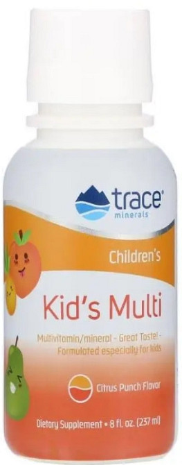 Вітамінно-мінеральний комплекс для дітей Trace Minerals Research Kid's Multi 237 мл цитрусовий пунш Київ - фото 1