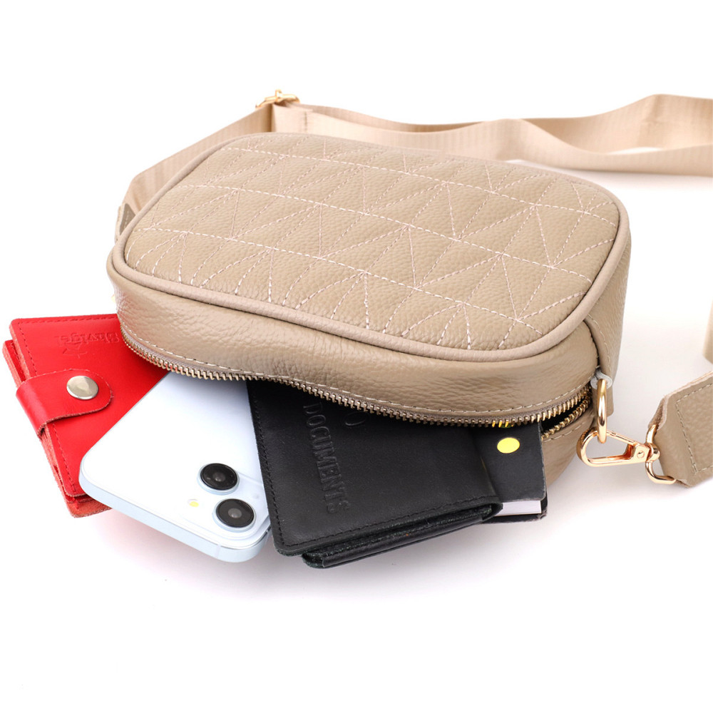 Женская сумка на каждый день из натуральной кожи Vintage 22901 Бежевый Киев - изображение 9