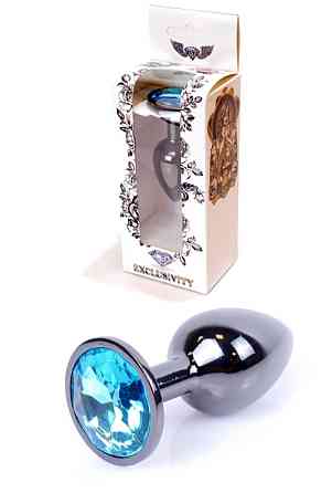 Анальна пробка - Jewellery Dark Silver PLUG- Light Blue Sex Aura Київ