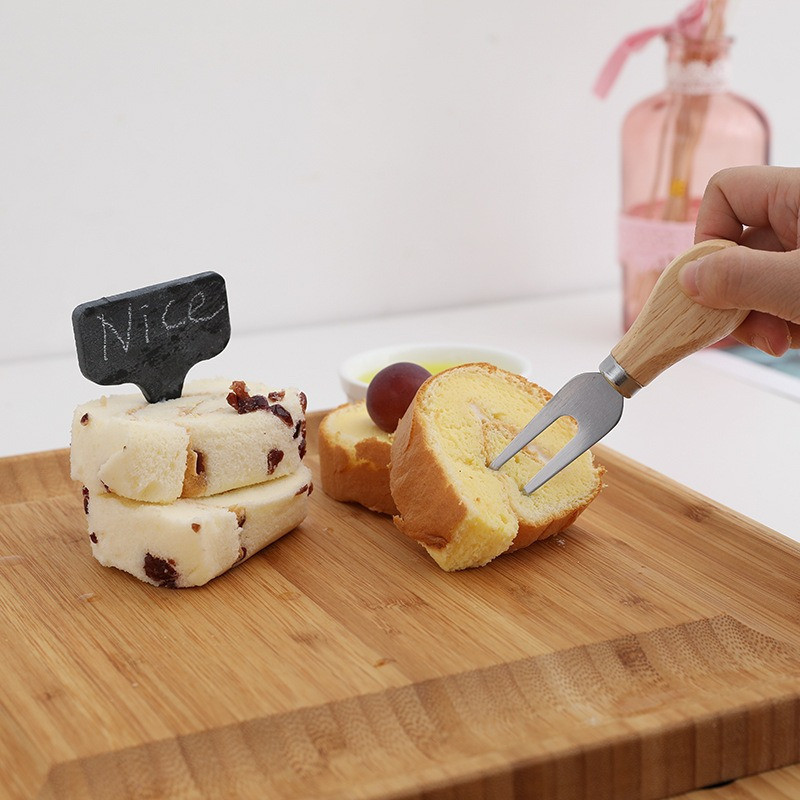 Доска сервировочная с набором ножей для сыра,бамбуковая менажница дегустационная с аксессуарами 34х34х4см Каменец-Подольский - изображение 9