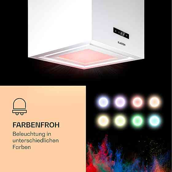 Люстра Умная островная вытяжка 595 м³/ч Управление через приложение Белая светодиодная панель (Германия, Ровно