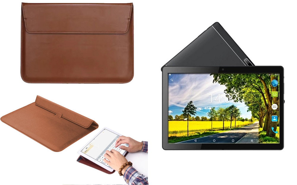 Чохол-конверт VitoCase для Hoozo X1001 Full HD, X1001 Lite Full HD, з функцією підставки для планшета Коричневий Київ - фото 1