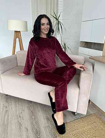 Махровый костюм с декоративными карманами Luci 42-44, Бордовый Киев