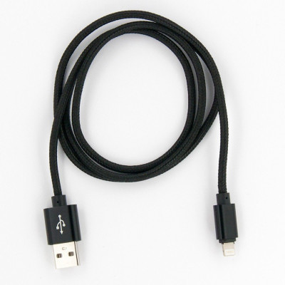 Дата кабель USB 2.0 AM to Lightning 1.0m black Dengos (NTK-L-MT-BLACK) Вінниця - фото 1