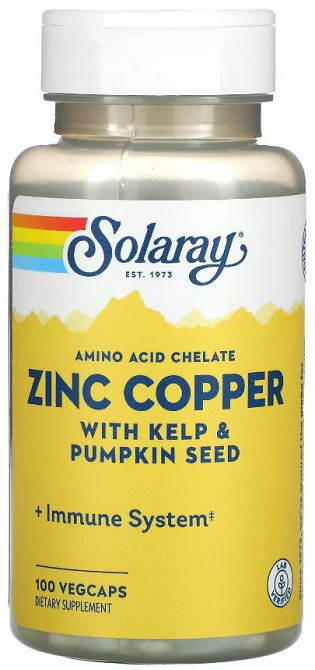 Цинк + Медь Solaray Zinc Copper 100 vcaps Киев - изображение 1
