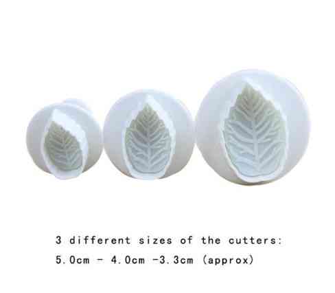 Набор плунжеров для мастики Листочки 3 штуки белый Киев