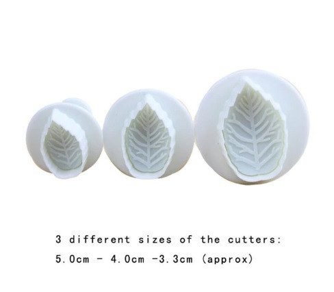Набор плунжеров для мастики Листочки 3 штуки белый Киев - изображение 3