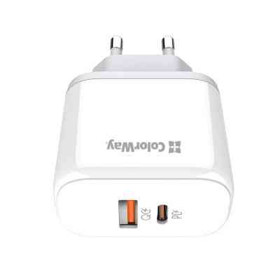 Зарядное устройство ColorWay Power Delivery Port PPS USB (Type-C PD+ USB QC3.0) (45W) white (CW-CHS042PD-WT) Винница