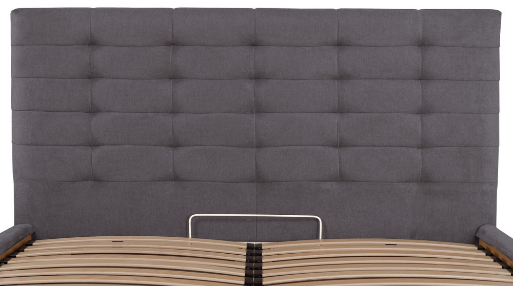 Кровать Erika VIP 140 х 190 см Мисти Dark Grey С дополнительной металлической цельносварной рамой Темно-серый Днепр - изображение 13