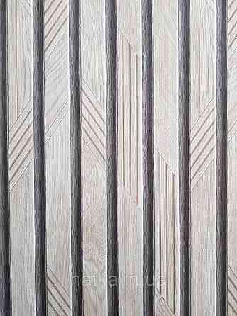 Обои виниловые на флизелине метровые Sintra Edelina полосы под стеновую панель коричневые бежевые Киев