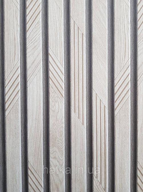 Обои виниловые на флизелине метровые Sintra Edelina полосы под стеновую панель коричневые бежевые Киев - изображение 3