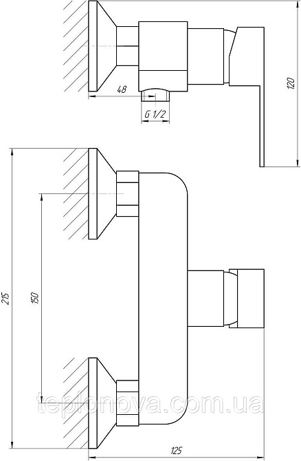 Змішувач для душу Globus Lux Milano GLM-105N-11-Graphite Чернівці - фото 5