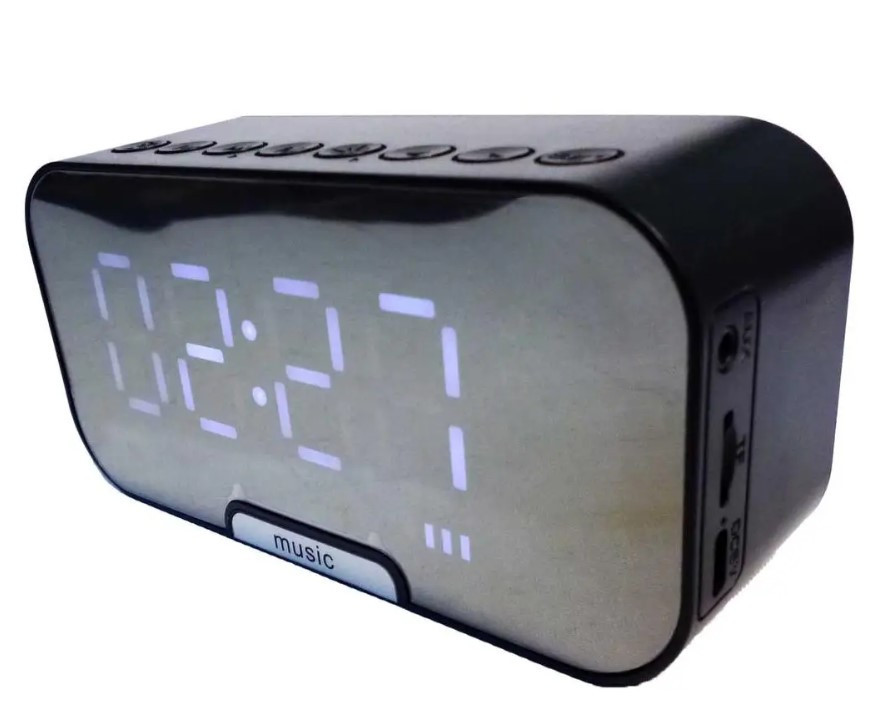 Портативна Bluetooth колонка з годинником MHZ Q5 9222, чорна Вінниця - фото 2