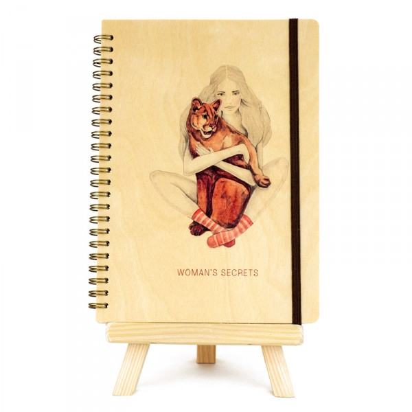 Авторський блокнот Woman Secrets деревяна обкладинка Вінниця - фото 1