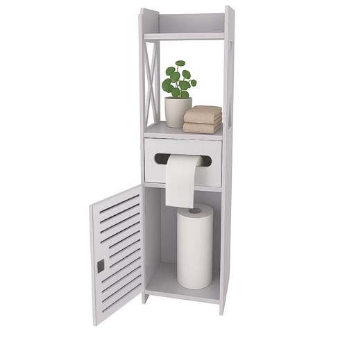 Шафка для ванної кімнати з тримачем туалетного паперу Ruhhy (25763) White Нововолинськ - фото 5