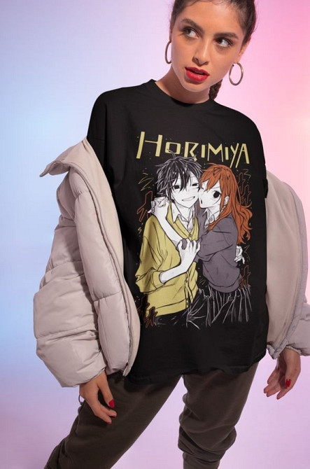 Футболка аниме Хори Сан То Мийамура оверсайз (S/M/L) Черний AnimeJ0871 Днепр - изображение 4