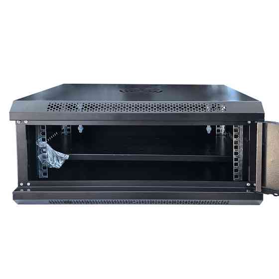 Шафа настінна серверна GEAR 4U 600x600х240 мм чорний із полицею (GWMSN-4U-600-600) Київ