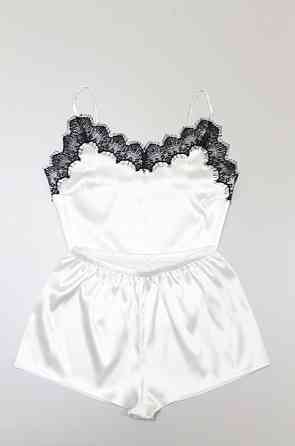 Шелковая пижама женская Белый M Харьков