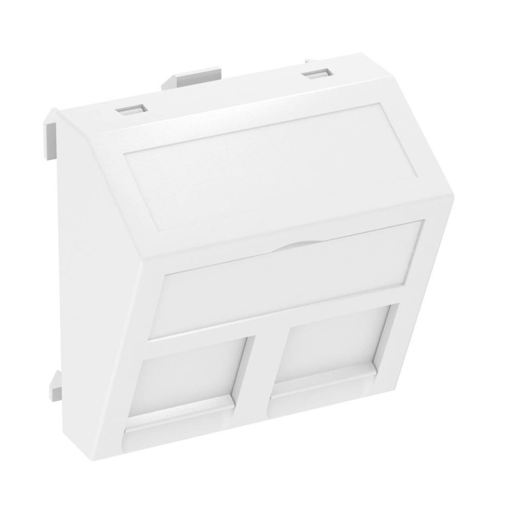 Інформаційна панель кутова OBO Bettermann 45 х 45 мм 2 RJ45 пуста біла Киев - изображение 1