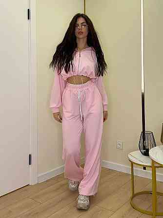 Жіночий прогулянковий костюм: худі та штани двонитка. Барбі, 44/46 Одеса