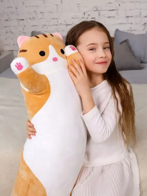 Мягкая игрушка Кот Батон 50 см подушка-игрушка, подарок для детей и взрослых, безопасный наполнитель Одесса - изображение 3