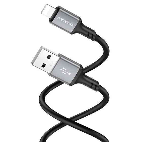 Кабель BOROFONE BX83 iP Famous silicone charging data cable Black Одесса
