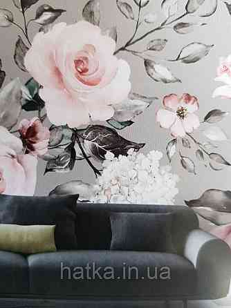 Шпалери вінілові на флізелін квіти троянди Київ