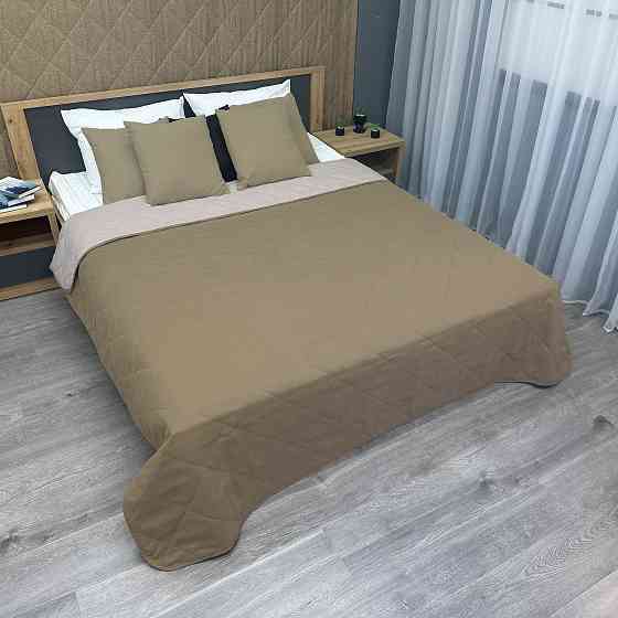 Покрывало стеганое Decorator Sparta Diamond ромб 240х260 см темно-бежевый (85-068) Киев