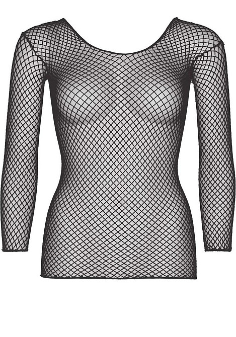 Сітчастий топ Leg Avenue Long Sleeves T-Shiets Black, One Size Sex Aura Київ - фото 3