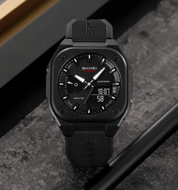 Годинник чоловічий наручний спортивний Skmei 2328 (Чорний) Київ - фото 6