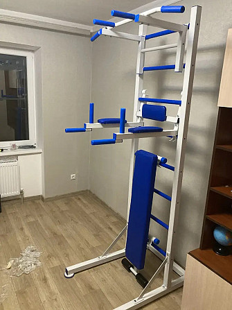 Надійна шведська стінка підлогова до 120 кг металева пересувна з турником лава для преса Кам'янське - фото 10