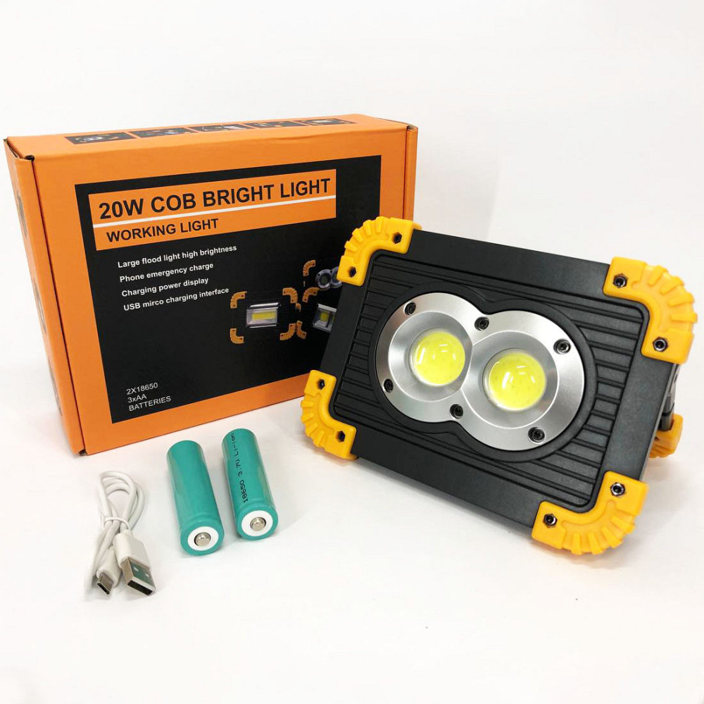Ліхтар для кемпінгу з вбудованим зарядним пристроєм X-Balog L802-20W-2COB+1W, Якісний KR-595 ручний прожектор Київ - фото 7