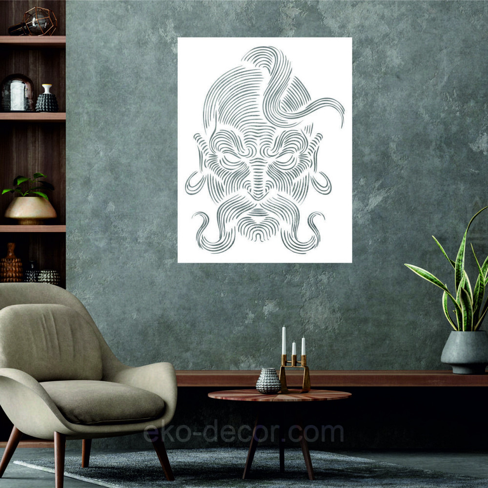 Декоративное настенное Панно «Козак» Декор на стену 110*85 см, Белый Киев - изображение 7