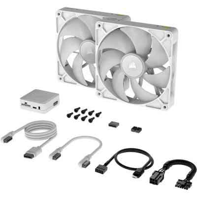 Кулер для корпуса Corsair iCUE Link RX140 RGB PWM White Dual Pack (CO-9051024-WW) Винница