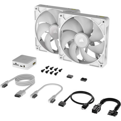 Кулер для корпуса Corsair iCUE Link RX140 RGB PWM White Dual Pack (CO-9051024-WW) Винница - изображение 5