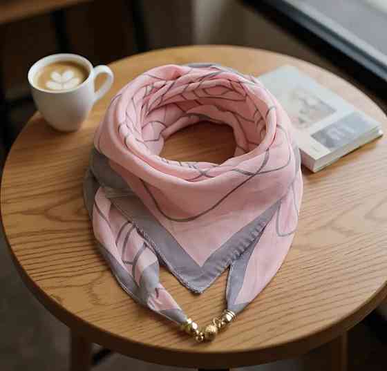 Шарф жіночий з магнітною застібкою Рожевий Сміла