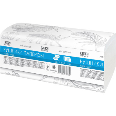 Бумажные полотенца PRO service Comfort V-складання одношарові 250 шт. (4823071636772) Винница - изображение 1