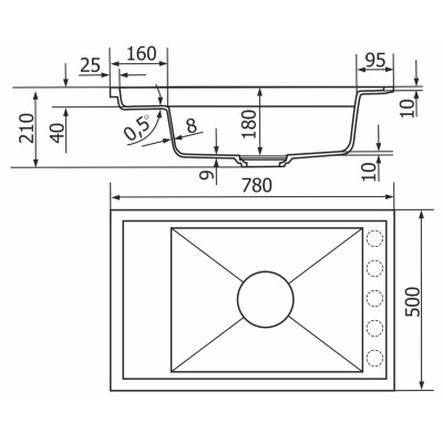 Мойка кухонная GRANADO Optimal Artes grafito (+ змішувач Badalona LUX inox + дозатор Redondo inox + коши (ksg1209) Винница - изображение 3